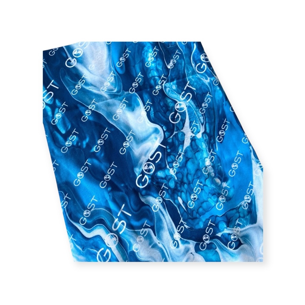 new GOST Tracker 𓆉 FlexFiber Fishing Neck Gaiter 𓆉 Gost Blue Ocean Print - Picture 7 of 13